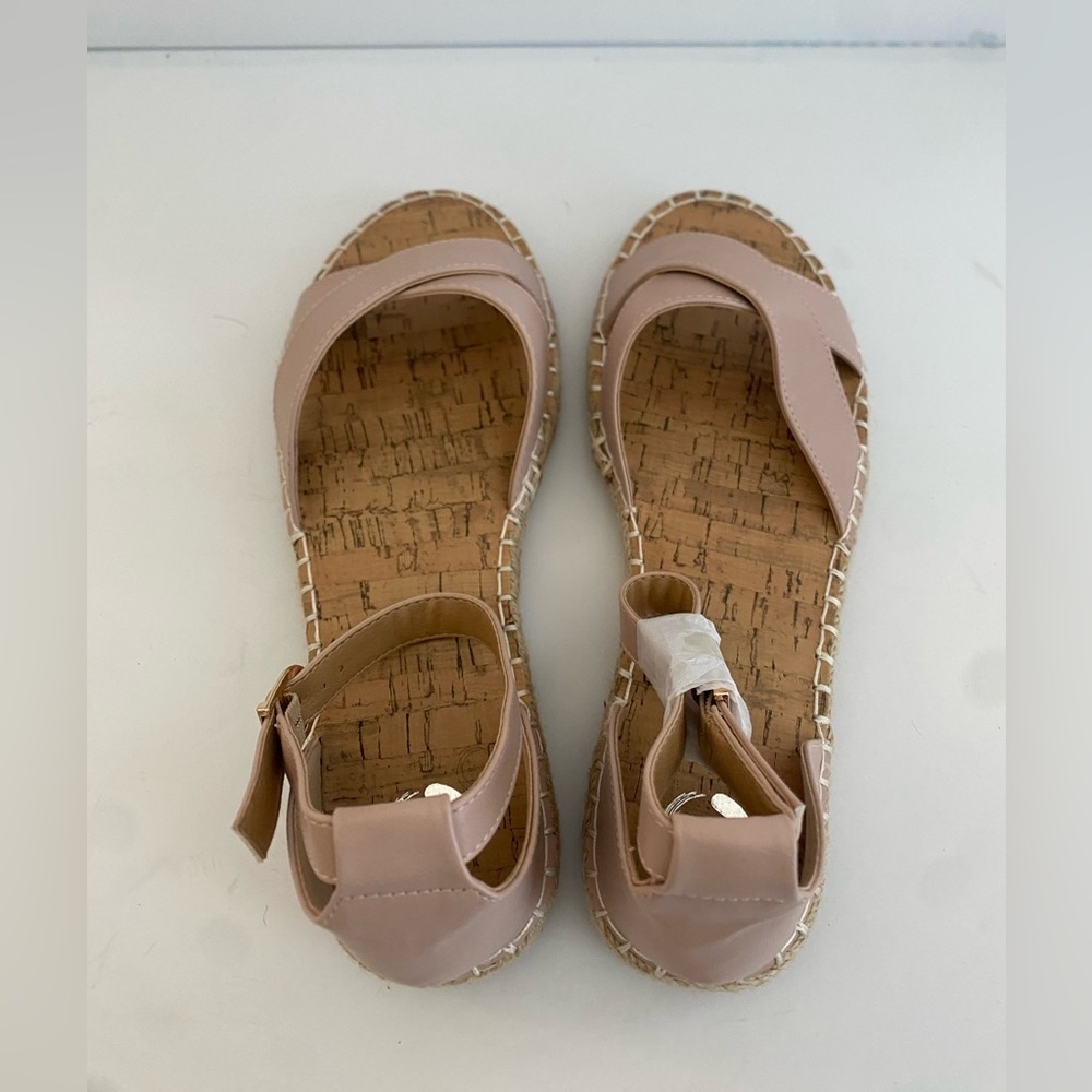 Journee Collection Womens Blush Pink Espadrille Sandals Size 9M Summer Beach - Picture 12 of 12